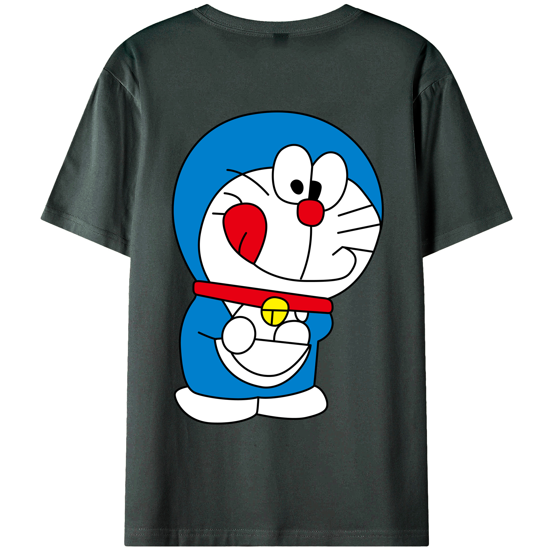 （画像用） ドラえもん Doraemon 綿100％ メンズ半袖Tシャツ（バックプリント） 通気性